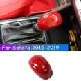 thumbnail image 3 of Cubierta de moldura de pomo de cambio de marchas de automóvil, pomo de consola central rojo para 2015-2019, 3 of 5