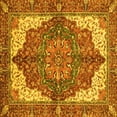 thumbnail image 1 of Ahgly Company Indoor Square Persian Yellow Traditional Area Rugs, 7' Square, 1 of 4