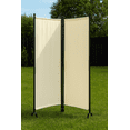 thumbnail image 7 of Proman Products FS17182 Galaxy II Indoor/Outdoor Room Divider (2-Panels, 24" with Panel), Water Repellent Fabric, Metal Frame, 50.25" W x 12" D x 71" H, Beige, 7 of 7