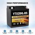 thumbnail image 2 of Anlibatt YTX20HL-BS Motorcycle Battery 12V 18Ah 300CCA Rechargeable Sealed AGM Battery Maintenance Free Automotive Replacement Battery for ATV and Scooter, 2 of 9