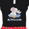 thumbnail image 3 of Inktastic My Titi Loves Me Cute Elephants Clouds Moon and Stars Gift Toddler Girl Dress, 3 of 4