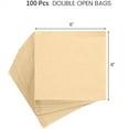 thumbnail image 2 of Scheam 100 Pcs Thick Pretzels Individual Bags,Double Open Sandwich Bags,Grease-Resistant Brown Kraft Paper Bags,Hamburger Wrapper Holder,for Snack Bread Doughnut French Fry 6" x 6", 2 of 7