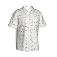 thumbnail image 2 of Uemuo Funny Chicken Printed Regular Fit Short Sleeve Casual Hawaiian Shirt for Men,Aloha shirt,Tropical shirt,Floral print shirt,Vacation Beach shirt-Large, 2 of 9