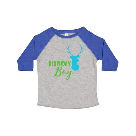 

Inktastic Birthday Boy Deer Head Deer Antlers Gift Toddler Boy Girl T-Shirt