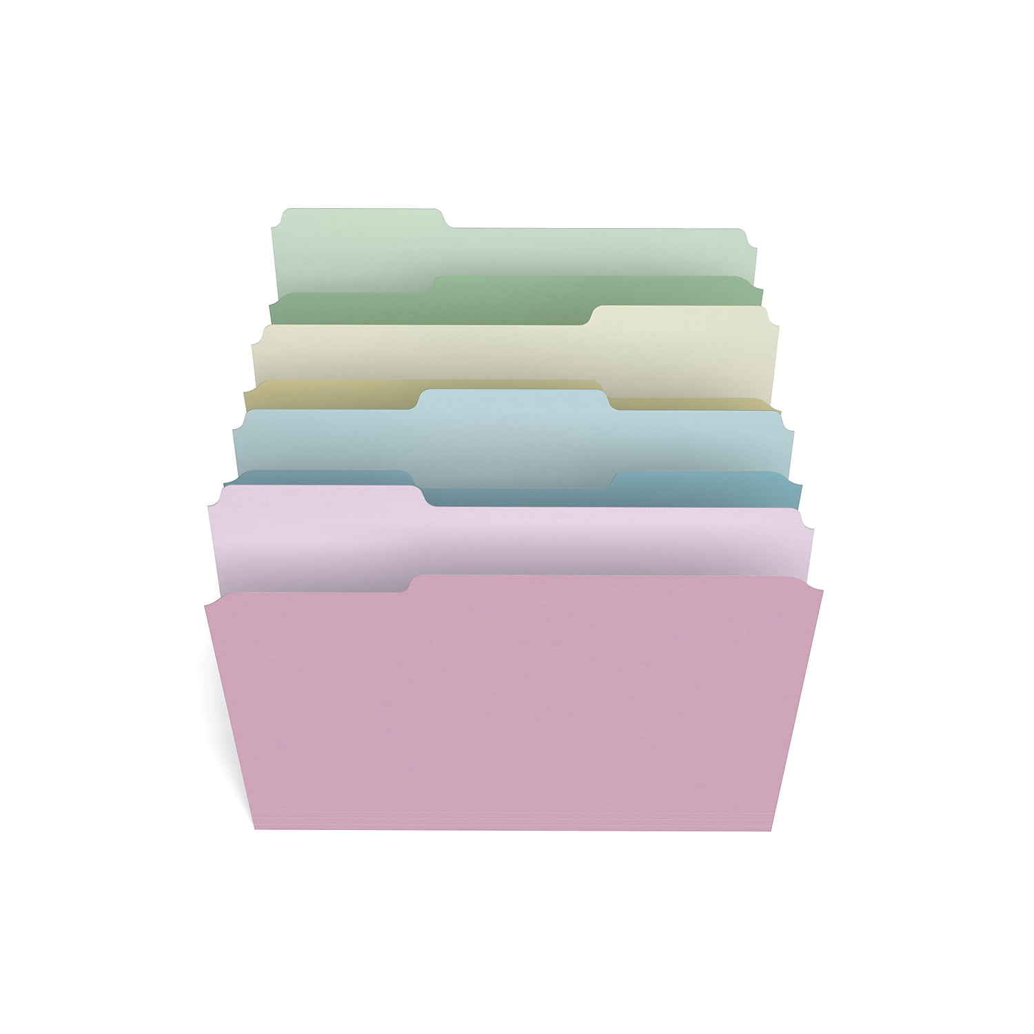 Staples Top-Tab File Folders 3-Tab Letter Assorted Pastel Colors 100/BX TR459684/459684