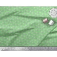 thumbnail image 3 of Soimoi Green Japan Crepe Satin Fabric Dots & Star Print Fabric by the Yard 42 Inch Wide, 3 of 3