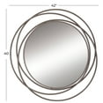 thumbnail image 4 of DecMode Gray Modern Metal Wall Mirror with Overlapping Rings Frame, 42"W x 40"H, 4 of 13