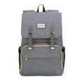 thumbnail image 1 of Sunveno Canvas Diaper Bag Backpack Large Capacity Nappy Bag Multifunction Waterproof Nursing Bag Travel Backpack, Gray, 1 of 9