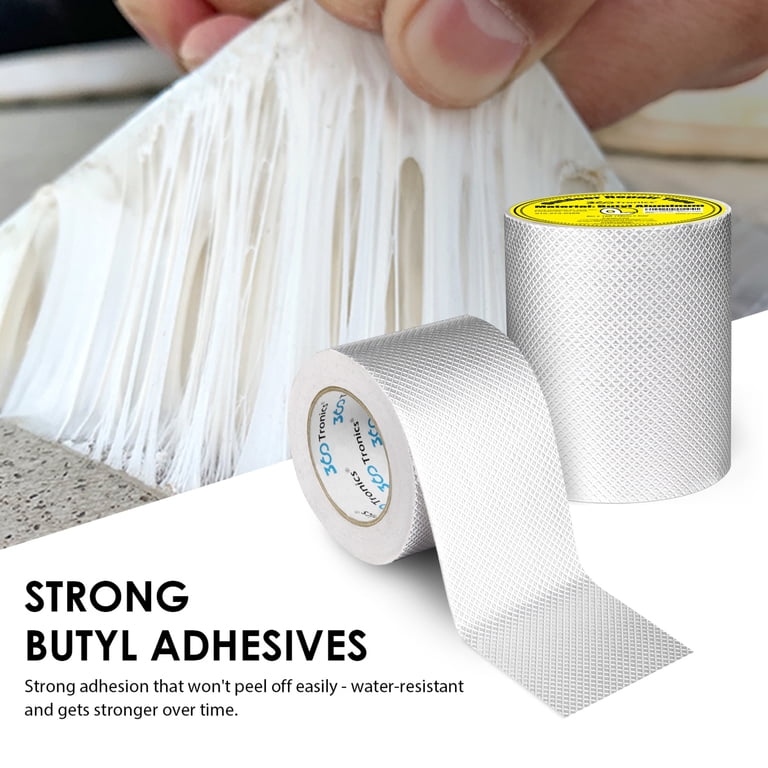 LCyindu Butyl Aluminum Foil Tape – Waterproof For RV Repair, Roof Patching, Glass Sealing