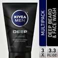 thumbnail image 2 of NIVEA Men DEEP Cleansing Beard &amp; Face Wash - With Natural Charcoal to Deeply Clean - 3.3 fl. oz. Tube (Pack of 3), 2 of 8
