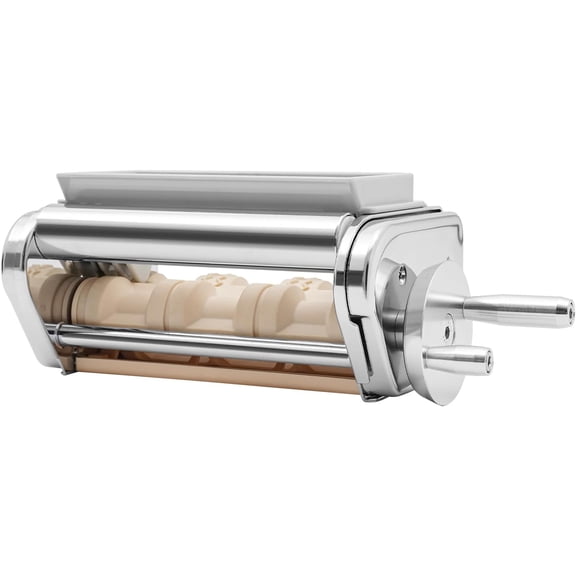 Stainless Steel Ravioli Maker Attachment for KitchenAid Stand Mixer, Manual Ravioli Making Machine Accessories, Pasta, Spaghetti, Machine with Dough Cutter and Wrapper for Kitchen Home