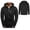 #002-Black, variant on Men's Custom Printed Hooded Zip-Up Cardigan Long Sleeve Sweatshirt with Pocket Casual Hoodie Jacket for Daily Outdoor Casual Wear