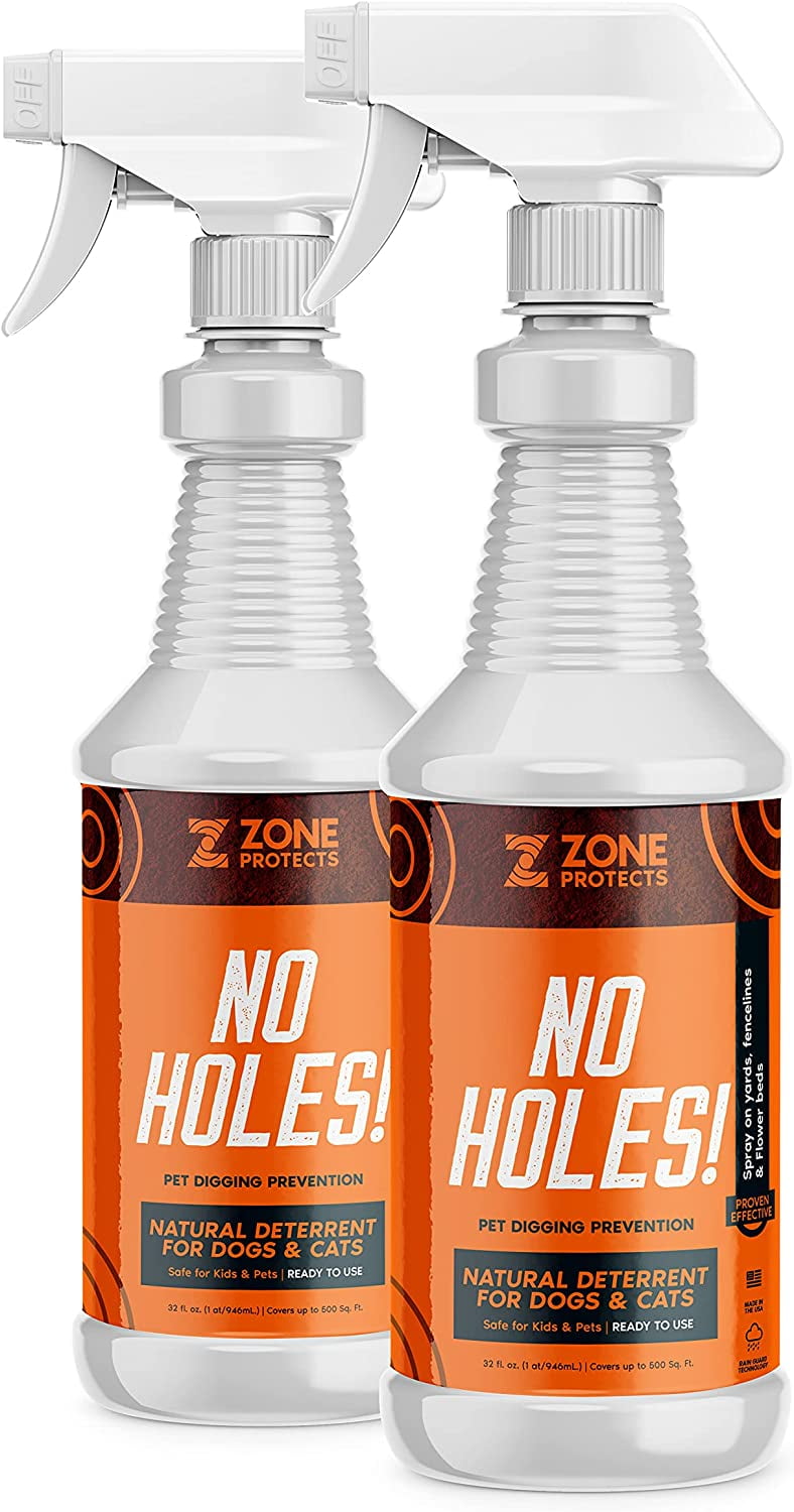 Dog Digging Deterrent Spray; Protects No Holes! Digging Dog Prevention
