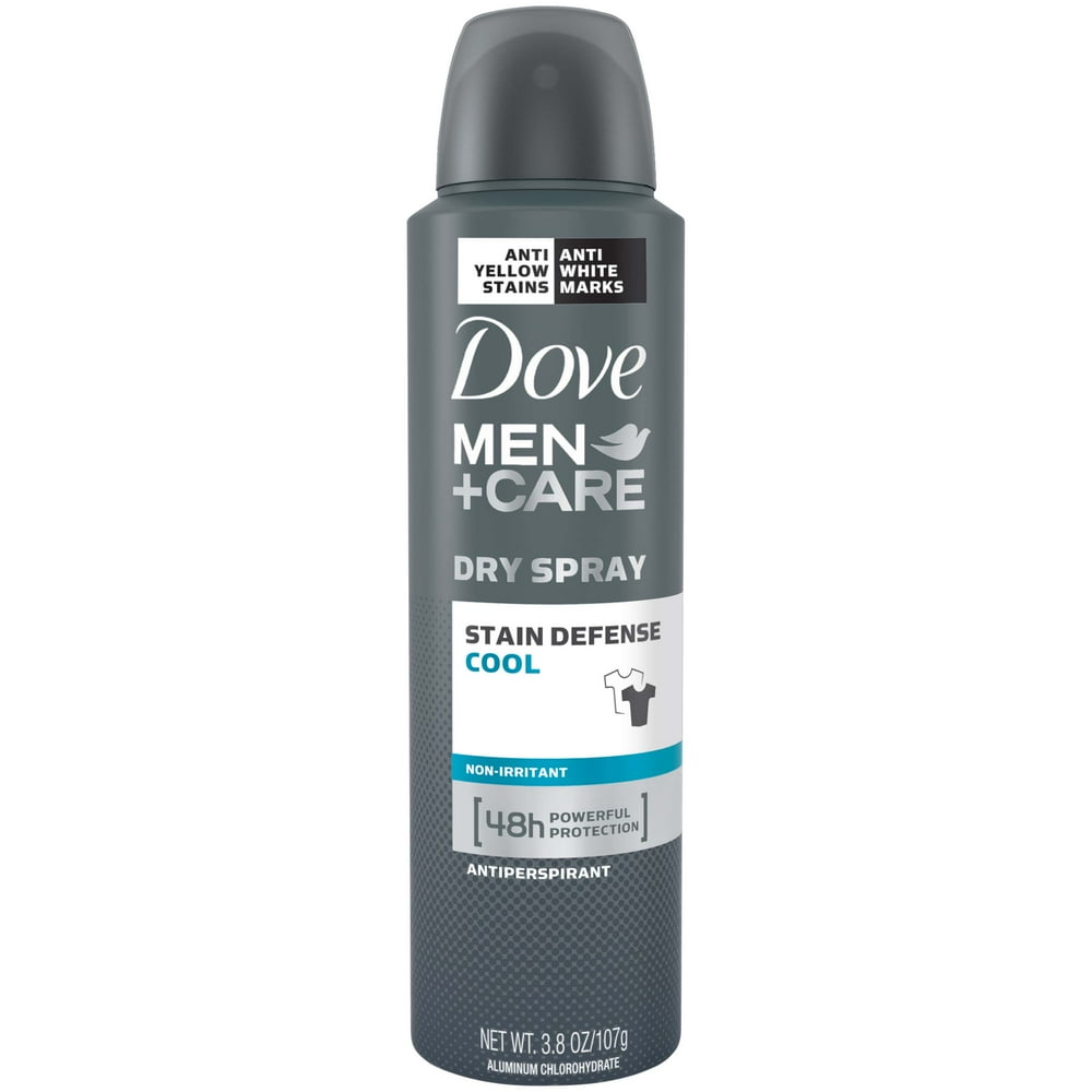 Dove Men+Care Stain Defense Cool Dry Spray Antiperspirant Deodorant, 3.