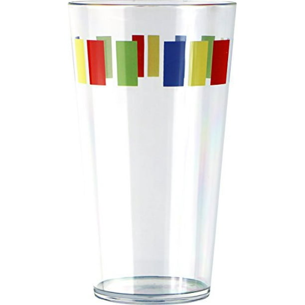 Corelle Coordinates Memphis Acrylic Tumbler Glasses, 19Ounce, Set of 6