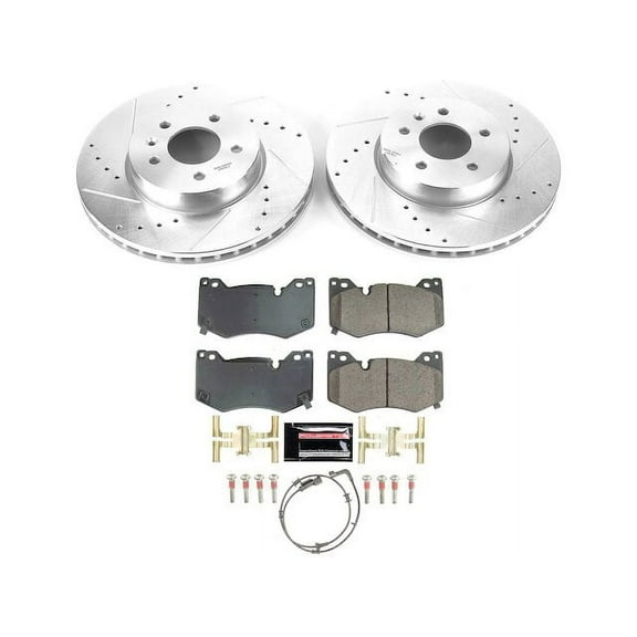 Front Brake Pad and Rotor Kit - Compatible with 2020 - 2022 Cadillac CT4 2021