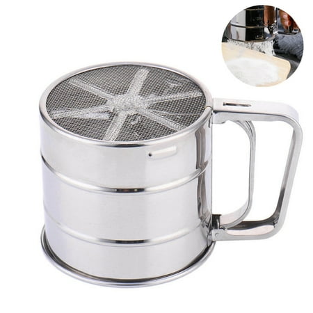 Ro Tap Sieve Shaker (Uarter Stainless Steel Flour Sifter Handheld Powder Strainer Mesh Shaker Kitchen Sieve Cup Icing Sugar Filter,)