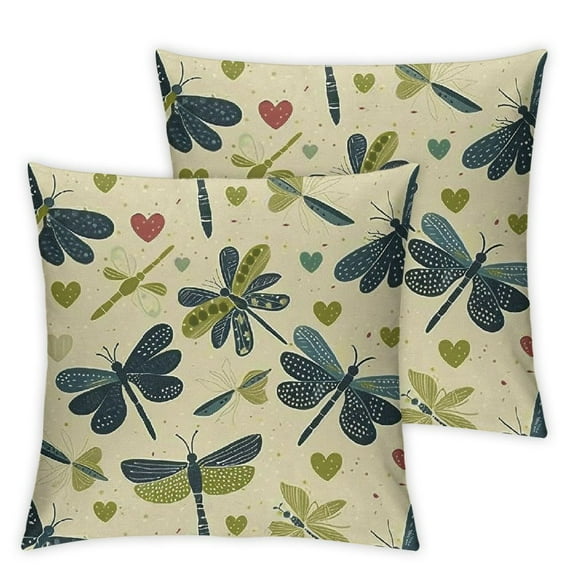 Dragonfly Fabric by The Yard, Geometric Nature Theme with Repeating Dragonflies and Fireflies, Decorative Fabric for Upholstery and Home Accents, Yards, Blue Night