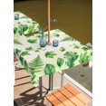 thumbnail image 2 of Outdoor Tablecloth with Umbrella Hole for Patio/Picnic/Party/Camping, Spring Botanical Waterproof Table Cloth Square Cover Washable, Watercolor Ivy Ferns Leaves Ombre Green (54"x 54"), 2 of 8