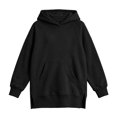 thumbnail image 4 of Qingpeng Big Kids Side Slit Hooded Pullover Top Longline Long Sleeve Sweatshirt with Front Pocket, 4 of 7
