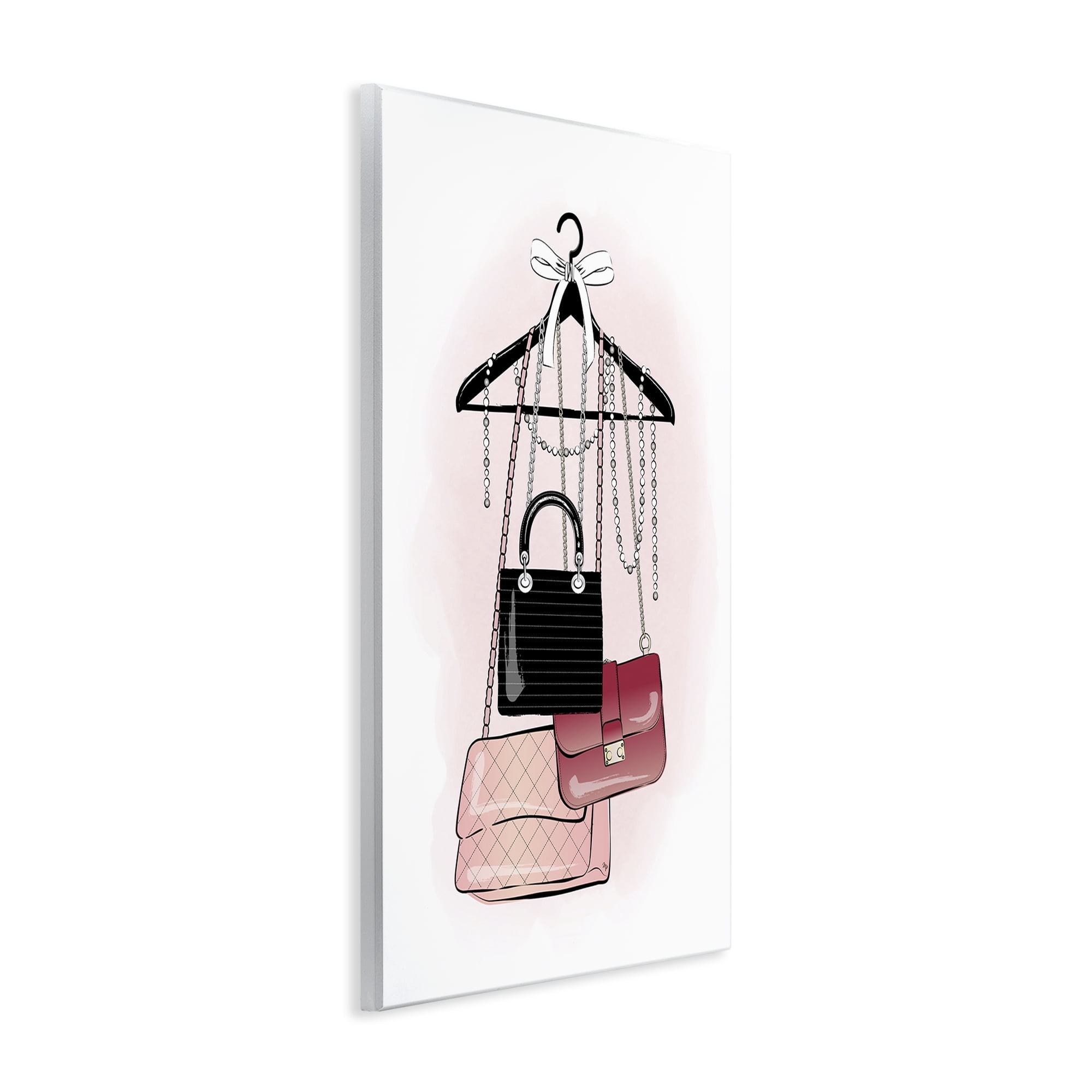 Stupell Industries Glam Handbags Hanging Beauty & Fashion Painting Unframed Art Print Wall Art, 13 x 19
