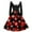 X04 Red, variant on Christmas Dresses for Women Furry V-Neck Long Sleeve Funny Party Dress Xmas Print Swing Dress with Belt X03 White & Size XXXL