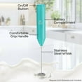 thumbnail image 5 of Zulay Kitchen Milk Frother for Coffee Portable & Compact Handheld Travel Milk Foamer (Aqua), 5 of 8