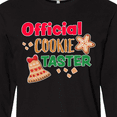 thumbnail image 4 of Inktastic Christmas Official Cookie Taster with Bell and Star Cookie Long Sleeve T-Shirt, 4 of 5