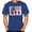 Blue, variant on USA Flag Men's Summer Casual Tee 4th of July Patriotic Design Crew Neck Short Sleeve Daily Wear Top