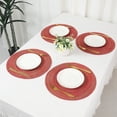 thumbnail image 6 of REGALWOVEN Farmhouse Placemats Set of 6 Woven Placemats for Dining Table Decor Indoor Outdoor Washable Kitchen Table Mat Wipe Clean Red 15x15in, 6 of 6
