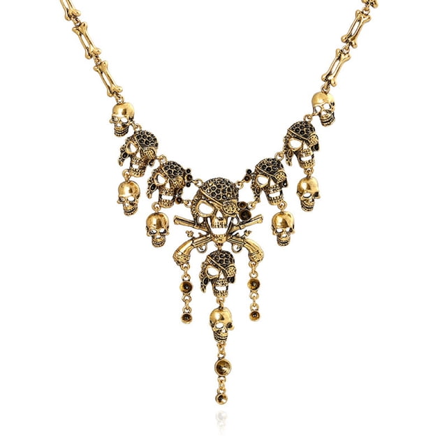 Collier Ras-du-Cou Vintage pour Femmes Filles Décorations d'Halloween Accessoire de Fête