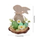 thumbnail image 3 of Easter Wooden Ornaments Set of 1 Rabbits and Eggs with Floral Design in Green Bucolic Style for Home and Desktop Decoration 5.51x4.53"Set de adornos de madera de Pascua con 1 conejo y JASKFLY, 3 of 8