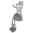 thumbnail image 3 of Northlight Girl Fox Sitting Christmas Figure with Dangling Legs - 22" - Gray and White, 3 of 5