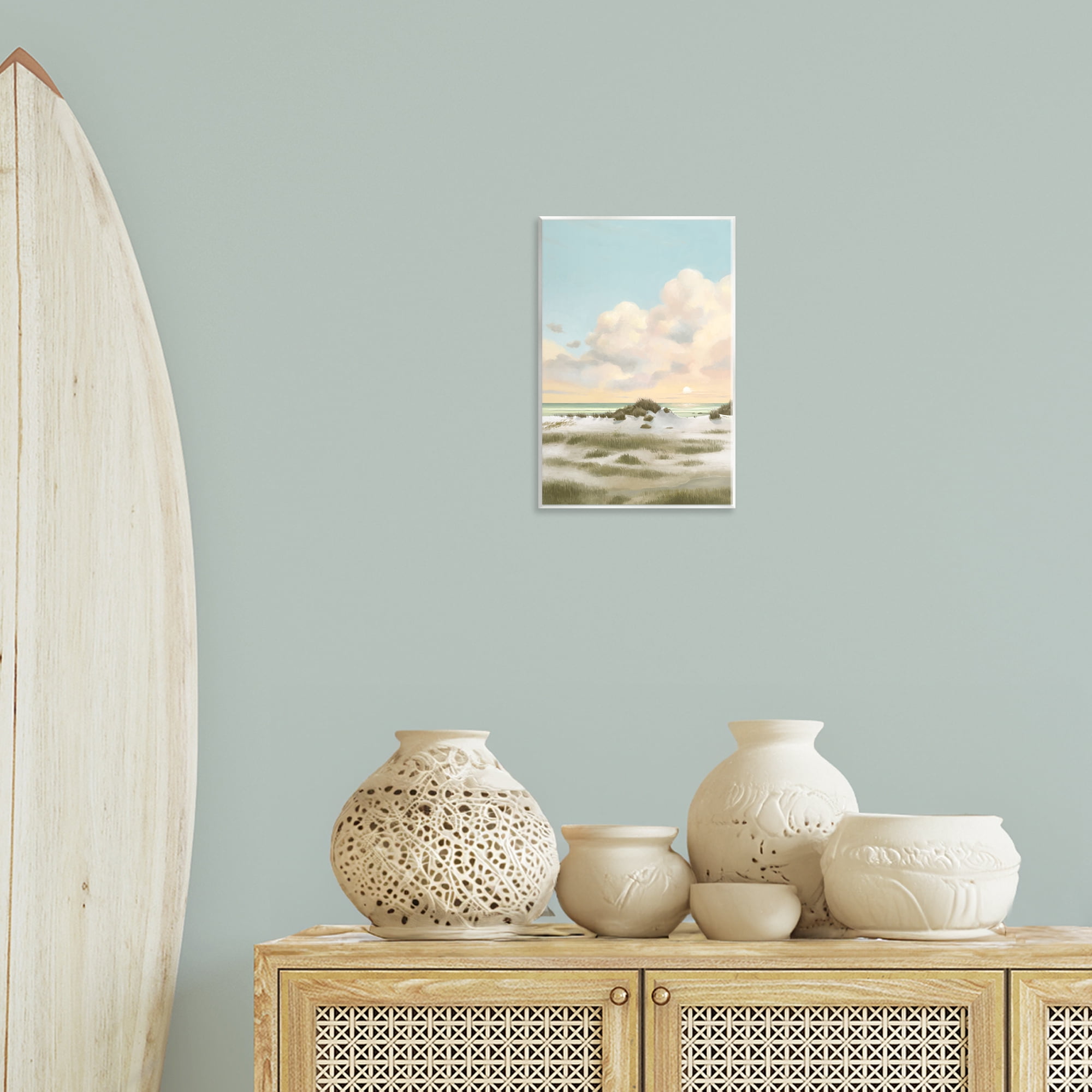 Stupell Industries Land & Sea Painting Landscape Painting Unframed Art Print Wall Art, 10 x 15