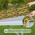 thumbnail image 6 of White Sunflower Pattern Square Fitted Tablecloth with Elastic Edge,Square Table Cover,Washable Elastic Table Cover for Home Kitchen Party Decor 34"x34", 6 of 6