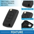 thumbnail image 4 of Carcasa de llave remota de entrada sin llave de 3 botones Unique Bargains para Citroen Berlingo B9, 4 of 7