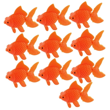 Aquarium Orange Plastic Goldfish Ornament Fish Tank Decoration