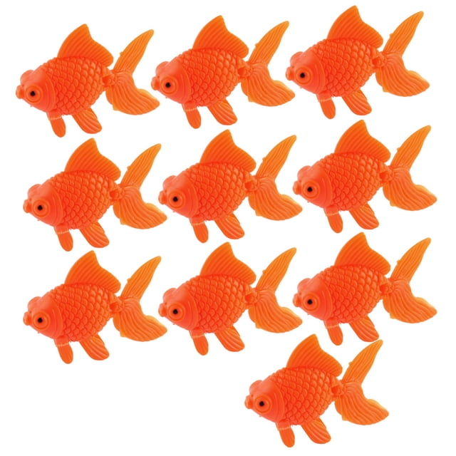 Adorno de pecera Unique Bargains Acuario Naranja Plástico 10pcs