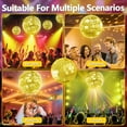 thumbnail image 4 of Cixusio 12/16/20-Inch Disco Ball/USB Powered Disco Ball,– Large Mirror Ball Hanging Party Disco Ball Decor for Christmas, Weddings, Events, and Dance Parties,Golden-16 in, 4 of 16