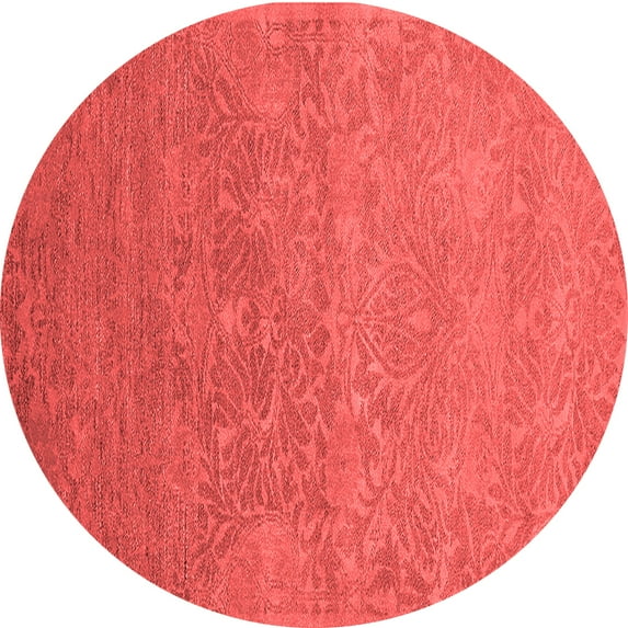 Ahgly Company Indoor Round Oriental Red Industrial Area Rugs, 5' Round