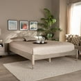thumbnail image 4 of Baxton Studio Colette French Bohemian Weathered Grey Oak Finished Wood King Size Platform Bed Frame, 4 of 10
