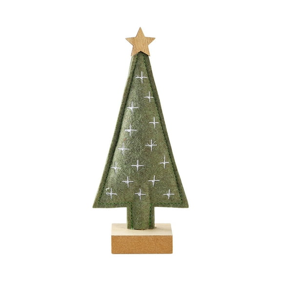 Green Christmas Themed Wooden Tree Decoration With Non Woven Fabric For Home Decor Realistic And Flexible For Various Occasions