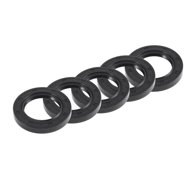 Unique Bargains Sello de Aceite Universal TC Doble Labio con Resorte de Acero Anillo de Sello de Eje Rotativo 45x70x10mm Alta Presión Caucho NBR Negro 5pcs