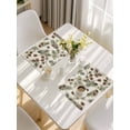 thumbnail image 5 of Sage Green Christmas Placemats Set of 8, Rustic Pine Cones Xmas Botanical Placemats for Dining Table, Place Mats for Kitchen Tabletop, Waterproof Wipeable Dining Table Mats Set, 5 of 9