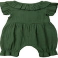 thumbnail image 2 of Baby Girl Romper Jumpsuits Button Short Sleeve Solid Clothes, 2 of 5
