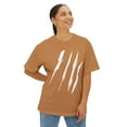 thumbnail image 3 of Effete Feline Claw Marks Scratch Unisex Oversized Boxy Tee, 3 of 6