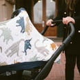 thumbnail image 4 of Little Unicorn Car Seat Canopy, Baby Car Seat Cover - Dino Friends, 4 of 7