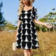 thumbnail image 4 of Vestido de manga corta con gafas de sol, traje de verano para mujer, vestido de cumpleaños para mujer, vestido para mujer, 4 of 7