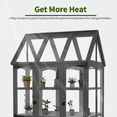 thumbnail image 2 of MCombo Wooden Greenhouse, Outdoor Greenhouse with Adjustable Roof Vent and 8 Lockable Door for Backyard/Outdoor Use, 48" x 38.8" x 83.9" , 0851, 2 of 7