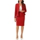 thumbnail image 2 of Conjuntos de trajes para mujeres INSPIRE CHIC, atuendos de negocios, blazer peplum sin cuello, falda lápiz formal, conjunto de 2 piezas XL rojo, 2 of 6